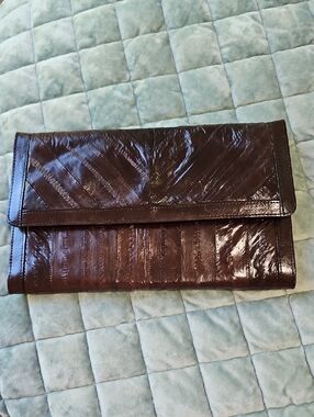 Glossy Brown Clutch